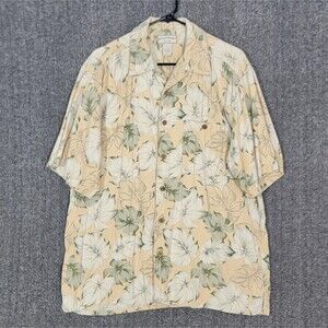 Vintage Boca Classics Island Wear Hawaiian Shirt Mens L Multi-Color 100% Silk